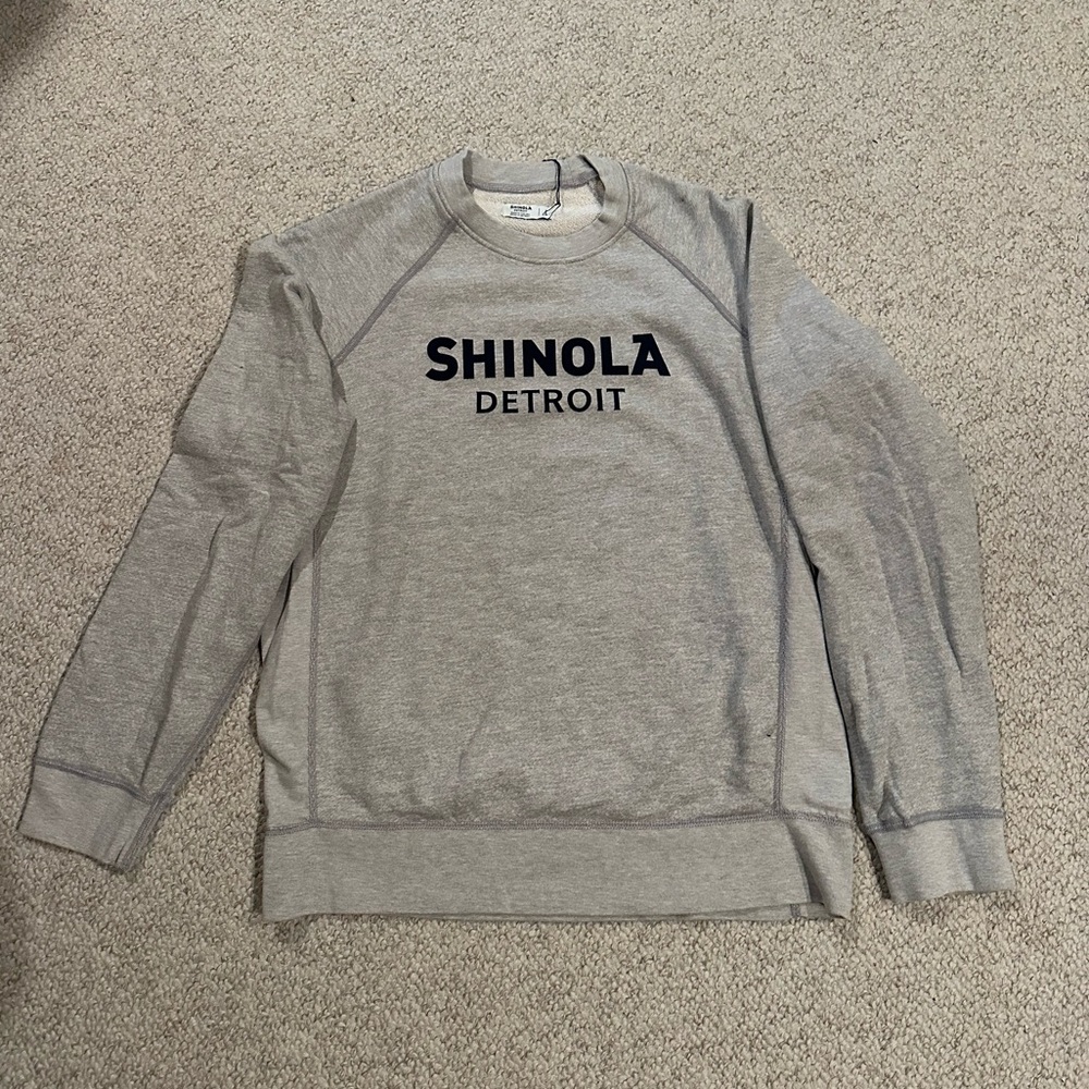 Shinola Detroit Men’s Gray Crewneck Sweater